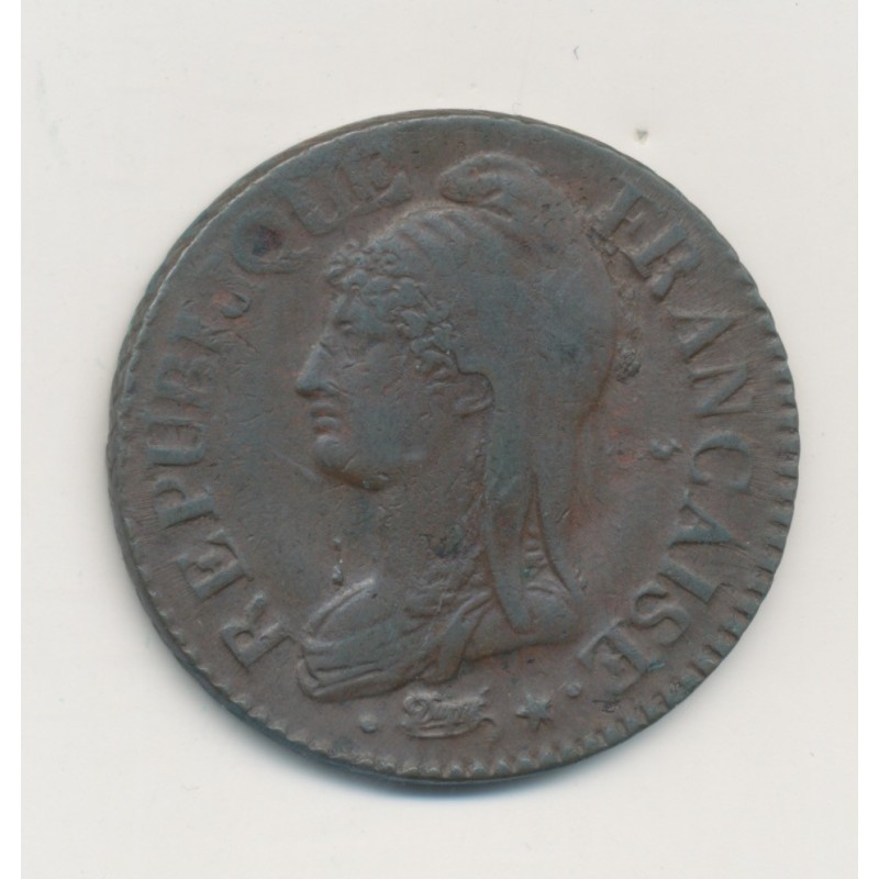 5 Centimes Dupré - AN 8 BB Strasbourg - TB+ - Grand module 