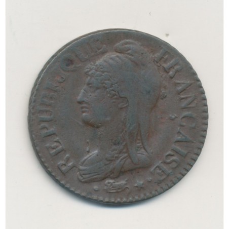 5 Centimes Dupré - AN 8 BB Strasbourg - TB+ - Grand module 