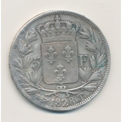 5 Francs Charles X - 1828 T Nantes - TB+ 2