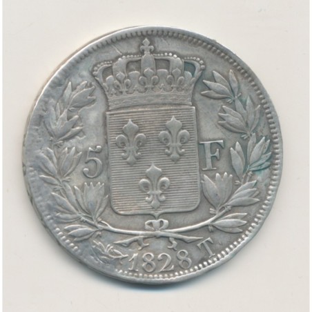 5 Francs Charles X - 1828 T Nantes - TB+