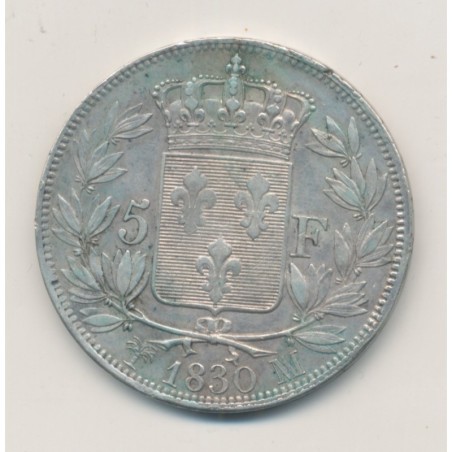 5 Francs Charles X - 1830 MA Marseille - TB+/TTB