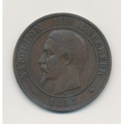10 Centimes - 1853 BB Strasbourg - Napoléon III Tête nue - TB/TB+