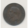 10 Centimes - 1853 BB Strasbourg - Napoléon III Tête nue - TB/TB+