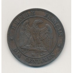 10 Centimes - 1853 BB Strasbourg - Napoléon III Tête nue - TB/TB+ 2