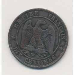 10 Centimes - 1854 W Lille - Napoléon III Tête nue - TB 2