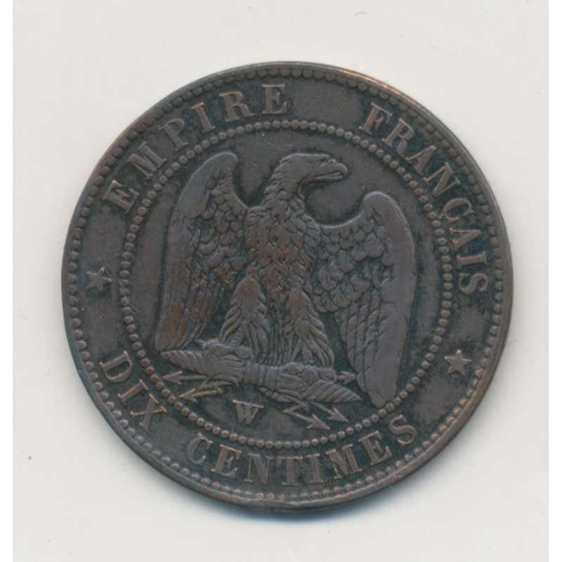 10 Centimes - 1854 W Lille - Napoléon III Tête nue - TB