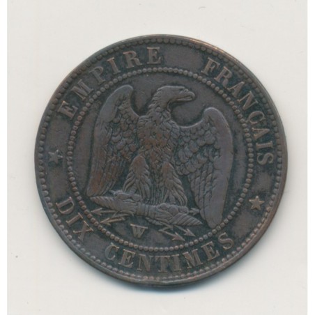 10 Centimes - 1854 W Lille - Napoléon III Tête nue - TB