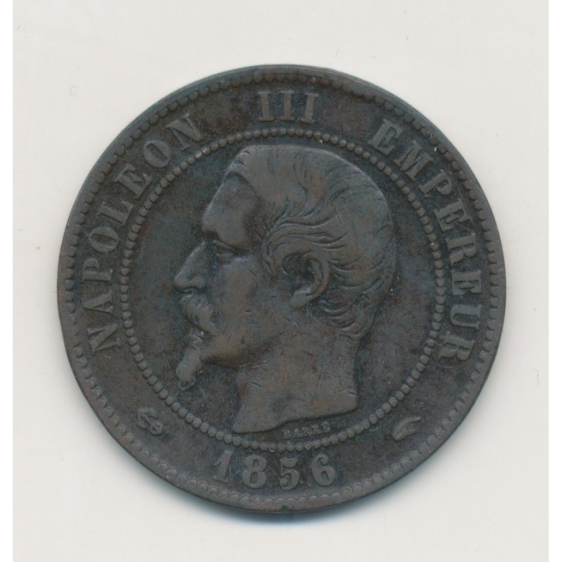 10 Centimes - 1856 A Paris - Napoléon III Tête nue - bronze - TB