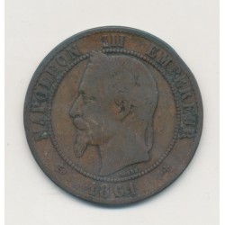 10 Centimes - 1861 BB Strasbourg - Napoléon III Tête laurée  - TB