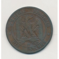 10 Centimes - 1861 BB Strasbourg - Napoléon III Tête laurée  - TB 2