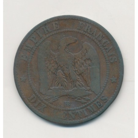 10 Centimes - 1861 BB Strasbourg - Napoléon III Tête laurée  - TB