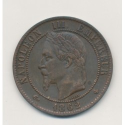 10 Centimes - 1862 BB Strasbourg - Napoléon III Tête laurée  - TB+