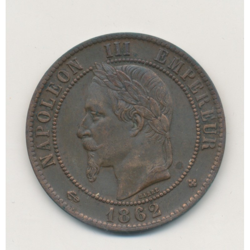 10 Centimes - 1862 BB Strasbourg - Napoléon III Tête laurée  - TB+