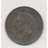 10 Centimes - 1862 BB Strasbourg - Napoléon III Tête laurée  - TB+