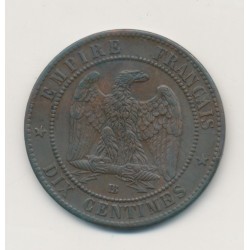 10 Centimes - 1862 BB Strasbourg - Napoléon III Tête laurée  - TB+ 2