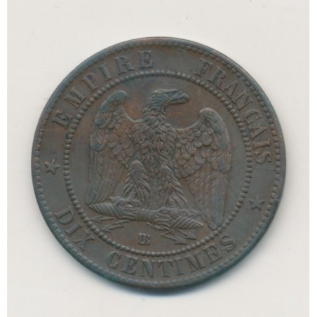 10 Centimes - 1862 BB Strasbourg - Napoléon III Tête laurée  - TB+