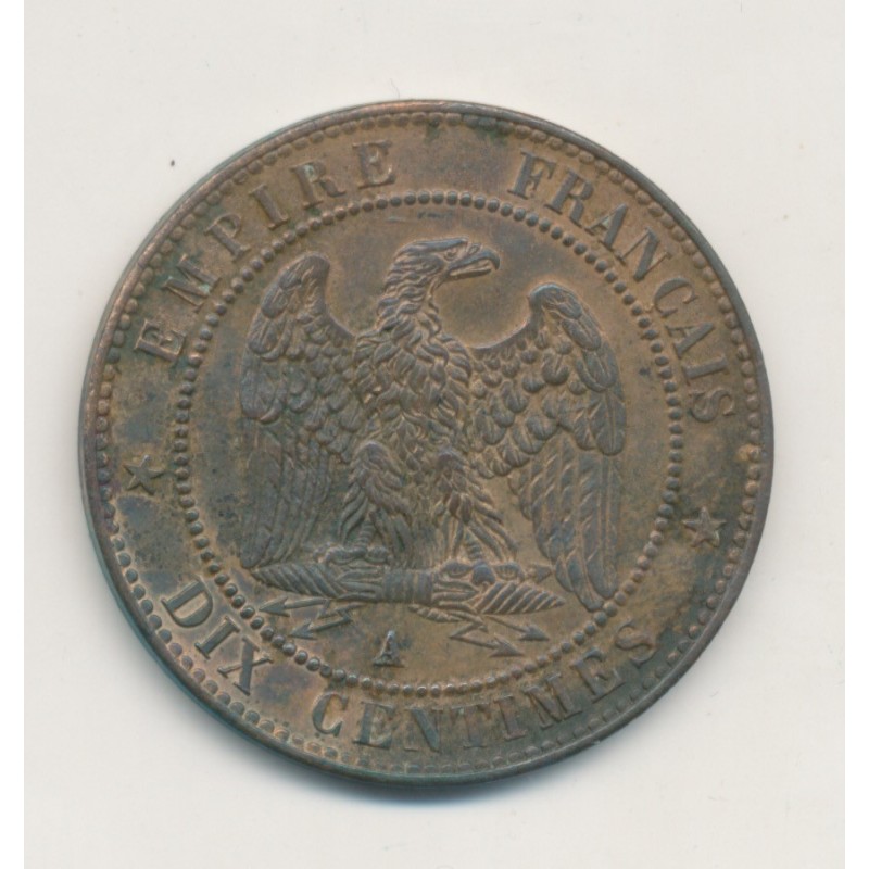 10 Centimes - 1862 A paris - Napoléon III Tête laurée - TTB