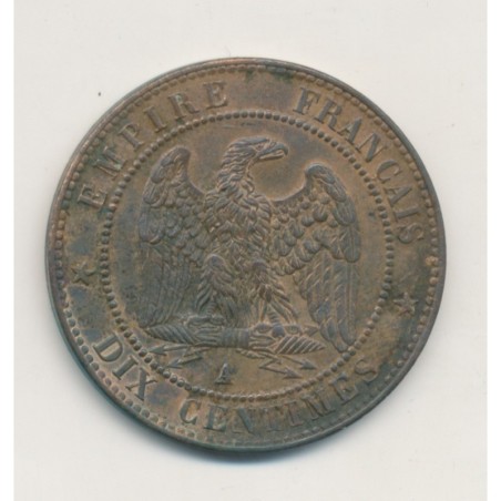 10 Centimes - 1862 A paris - Napoléon III Tête laurée - TTB