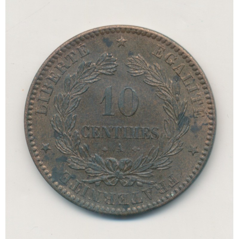 10 Centimes Cérès - 1871 A Paris - bronze - TTB+