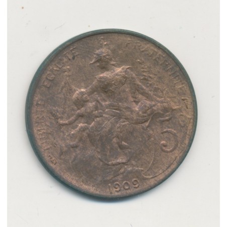5 Centimes Dupuis - 1909 - bronze - TTB+ 