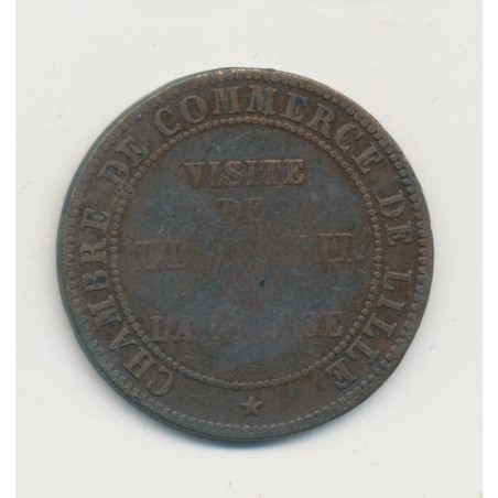 Module 5 Centimes - Visite Impériale à Lille - 1853 - Napoléon III - bronze - B/TB