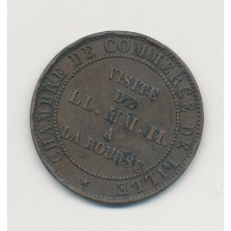 Module 5 Centimes - Visite Impériale à Lille - 1853 - Napoléon III - bronze - TB