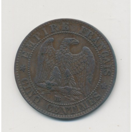 5 Centimes - 1853 BB Strasbourg - Napoléon III Tête nue - TB+