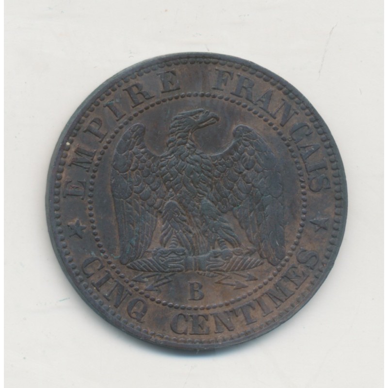 5 Centimes - 1853 B Rouen - Napoléon III Tête nue - TB/TB+