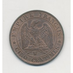 5 Centimes - 1854 W Lille - Napoléon III Tête nue - TTB+ 2