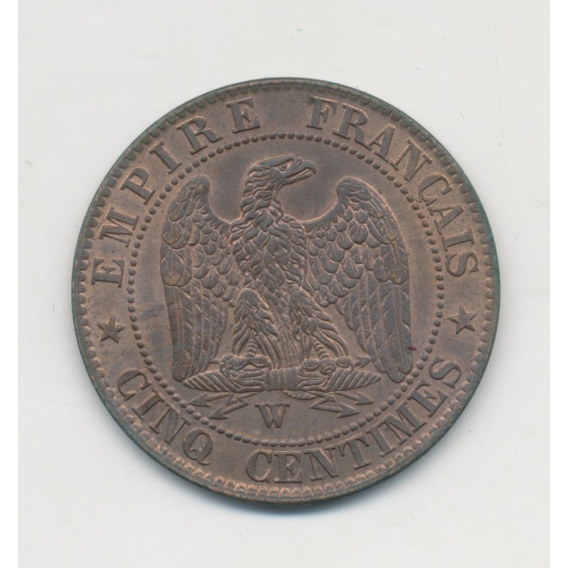 5 Centimes - 1854 W Lille - Napoléon III Tête nue - TTB+