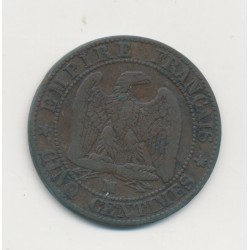 5 Centimes - 1855 MA Marseille ( ancre ) - Napoléon III Tête nue - TB 2