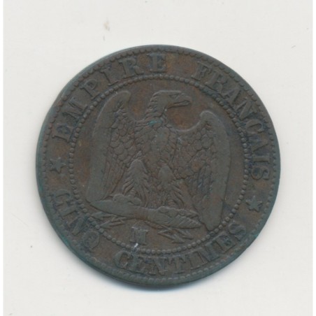 5 Centimes - 1855 MA Marseille ( ancre ) - Napoléon III Tête nue - TB