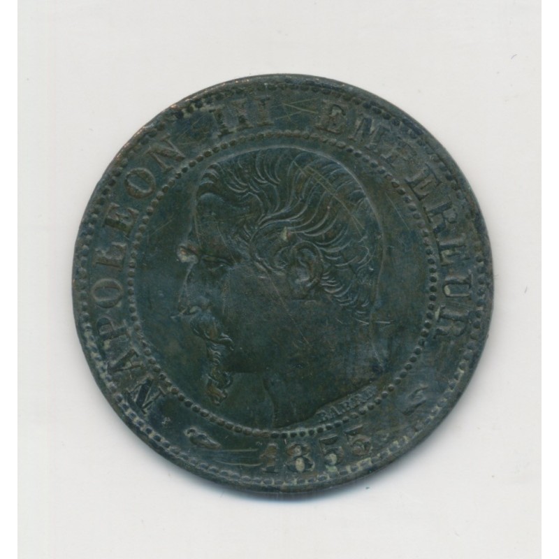 5 Centimes - 1855 A Paris ( chien ) - Napoléon III Tête nue - TB+