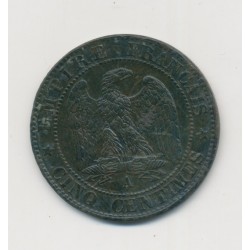 5 Centimes - 1855 A Paris ( chien ) - Napoléon III Tête nue - TB+ 2