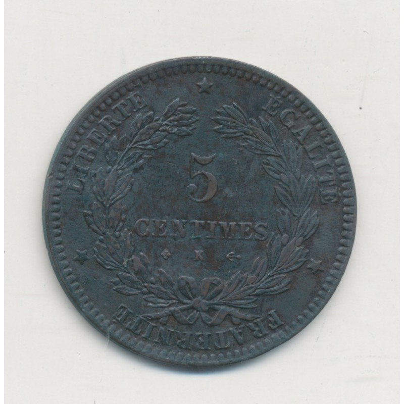 5 Centimes - 1871 K Bordeaux - Cérès - TTB+
