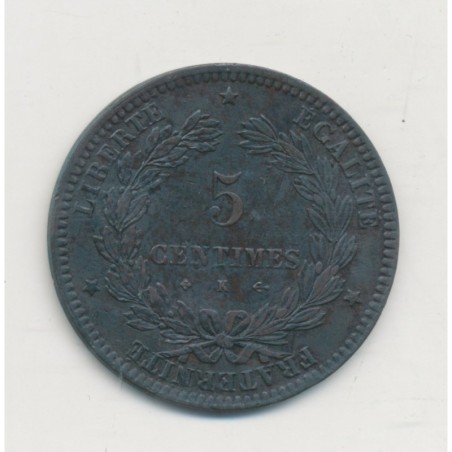 5 Centimes - 1871 K Bordeaux - Cérès - TTB+