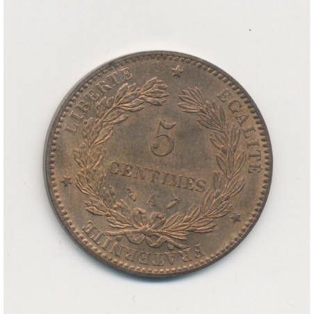 5 Centimes - 1890 A Paris - Cérès - SUP+