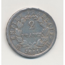 Napoléon empereur - 2 Francs - 1811 H La Rochelle - TTB+ 2