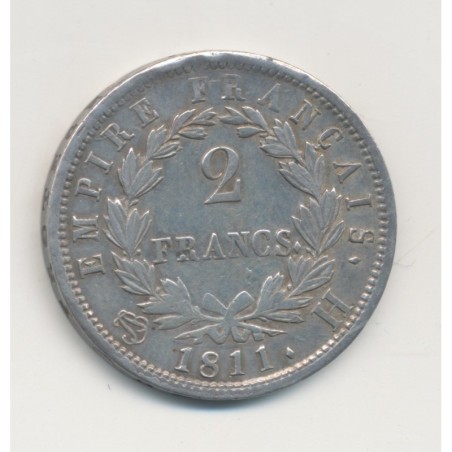 Napoléon empereur - 2 Francs - 1811 H La Rochelle - TTB+