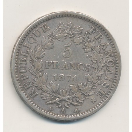 5 Francs Camélinat - 1871 A Paris - Trident