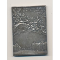 Plaquette - Exposition Universelle Paris 1900 - bronze argenté - Oscar Roty - SUP 2