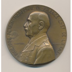 Médaille - Maréchal Pétain - 1941 - Travail famille patrie - bronze