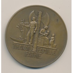 Médaille - Maréchal Pétain - 1941 - Travail famille patrie - bronze 2