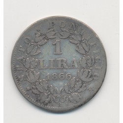 Vatican - 1 Lire 1866 R - Pie IX - TB 2
