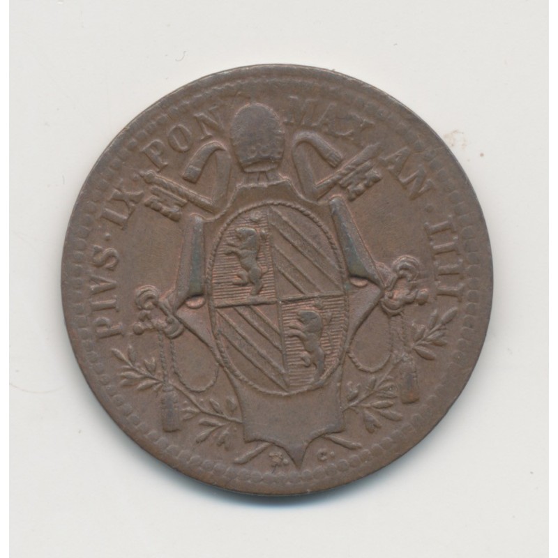 Vatican - 1/2 Baiocco 1849 R Rome - Pie IX - TTB+