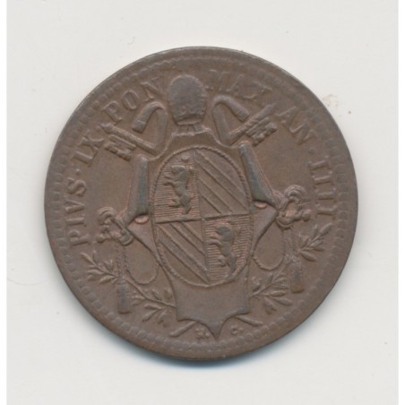 Vatican - 1/2 Baiocco 1849 R Rome - Pie IX - TTB+