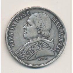 Vatican - 5 Lire 1870 R Rome - XXIV - argent - TTB