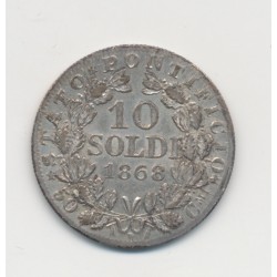 Vatican - 10 Soldi - 1868 R Rome - Pius IX - TTB+ 2