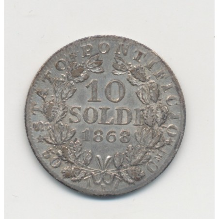 Vatican - 10 Soldi - 1868 R Rome - Pius IX - TTB+