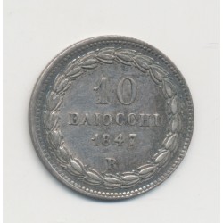 Vatican - 10 Baiocchi - 1847 R Rome - Pie IX - SUP 2